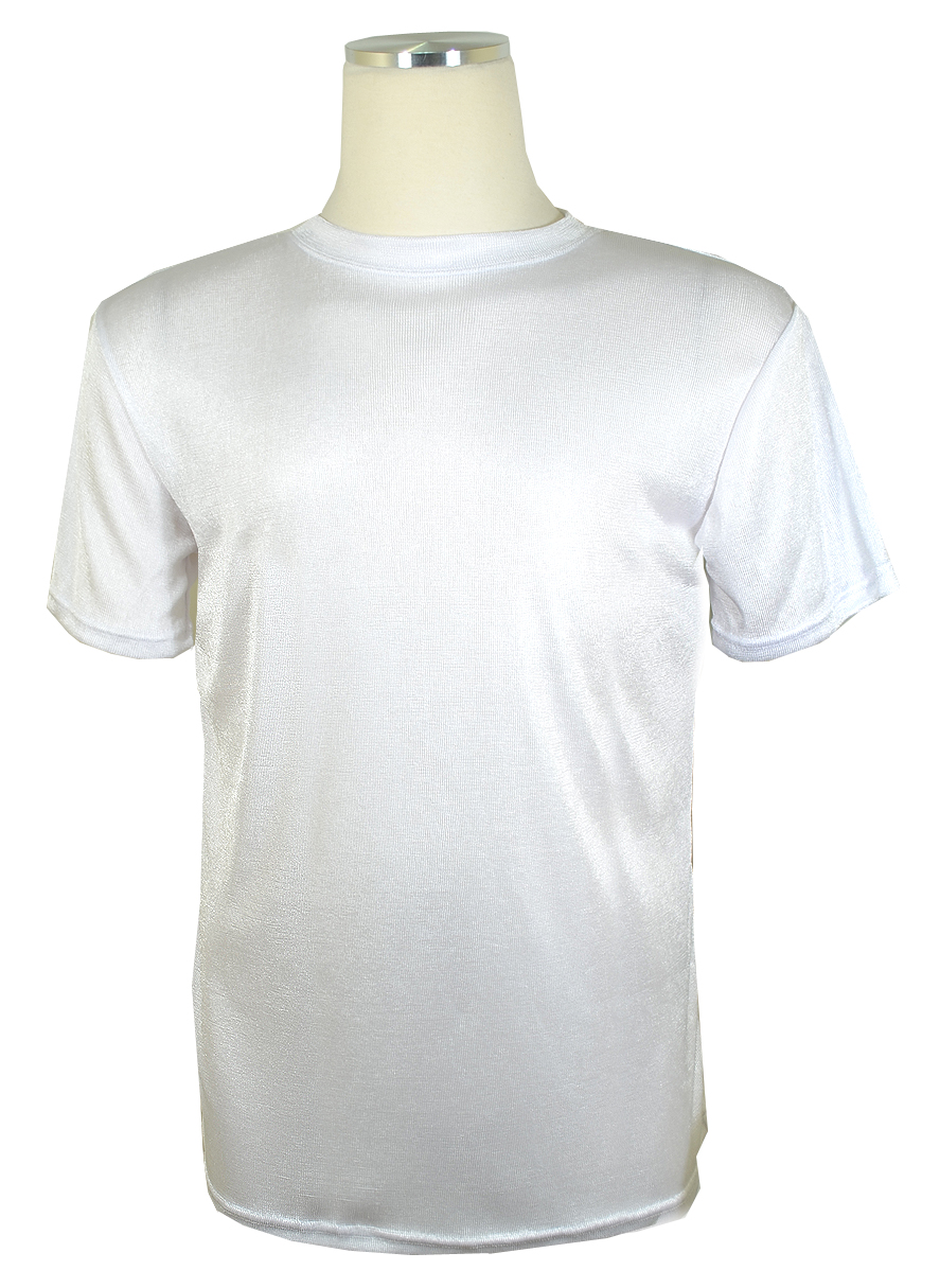 Pronti White Tricot Dazzle 100% Polyester Short Sleeve Shirt S1564 - Click Image to Close